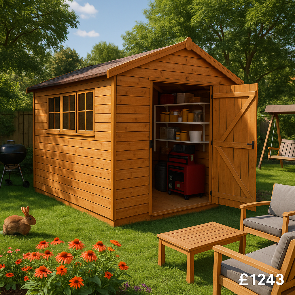 8'x8' Tiger Heavyweight Workshop Shed - Heavy Duty Framing UK - 0% Finance - Buy Now Pay Later - Tiger Sheds