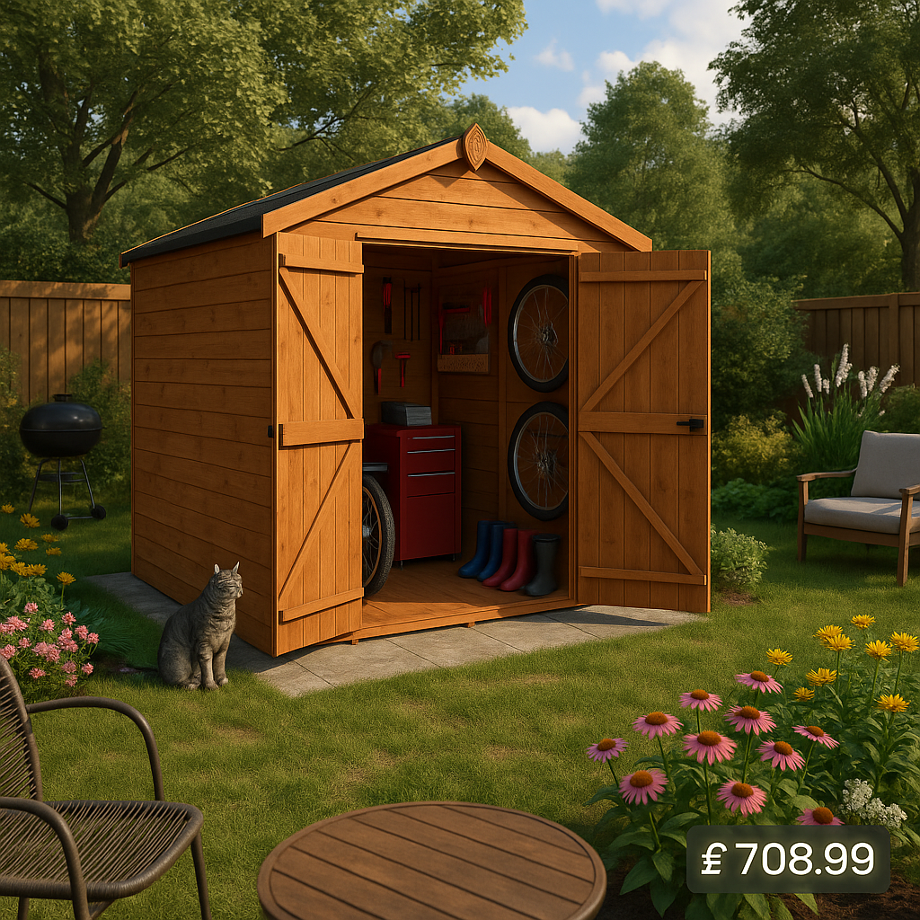 9'x6' Tiger Shiplap Windowless Apex Double Door Shed - Wooden Shiplap Sheds - 0% Finance - Buy Now Pay Later - Tiger Sheds