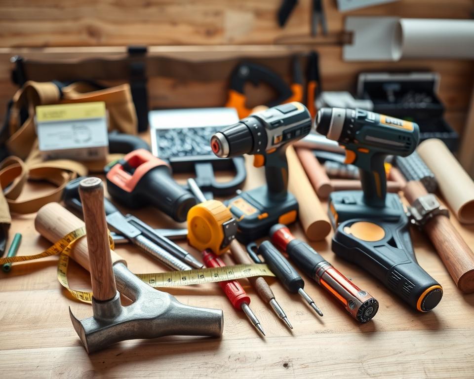 Construction tools for garden room assembly