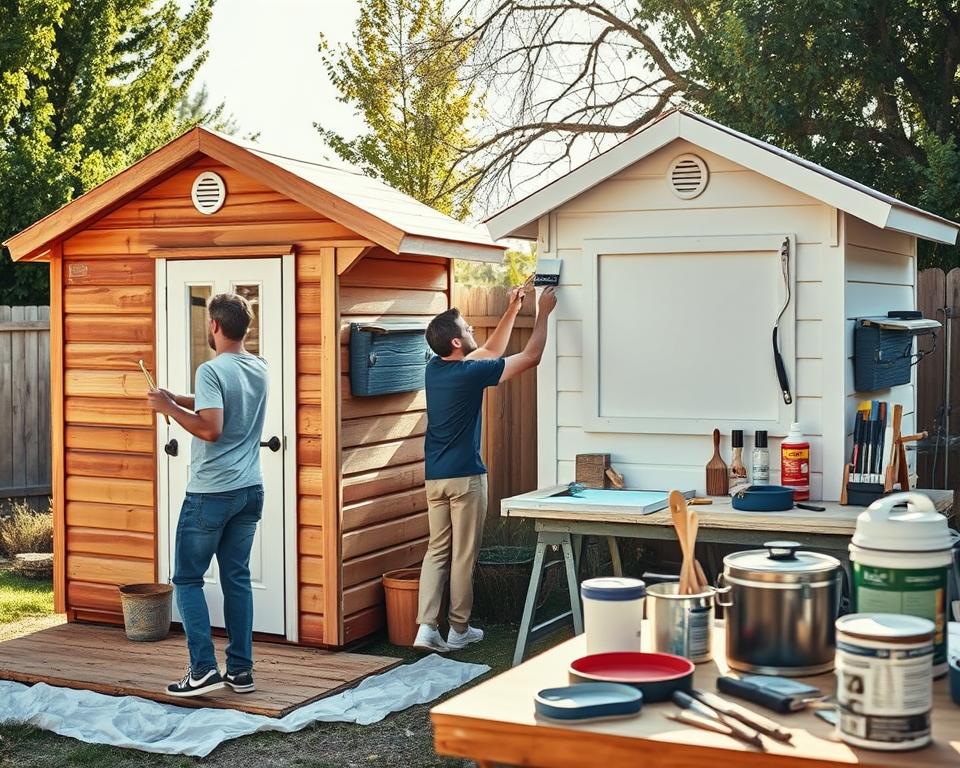 DIY shed painting techniques