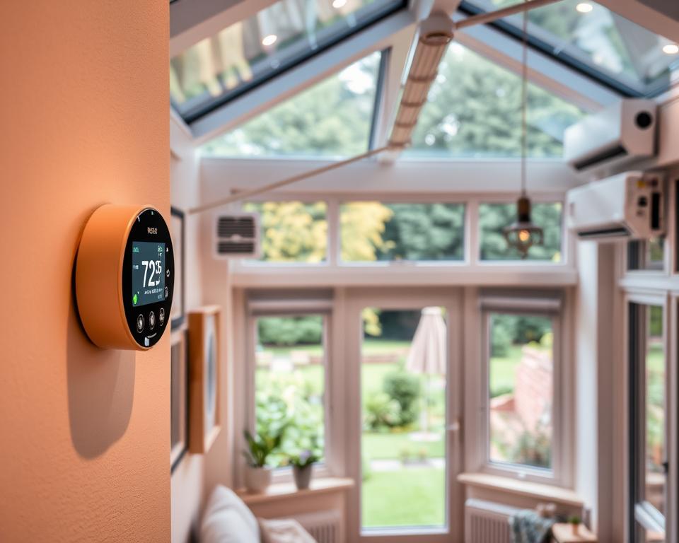 Garden room temperature control systems