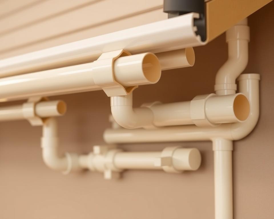 PVC guttering systems for shed installation