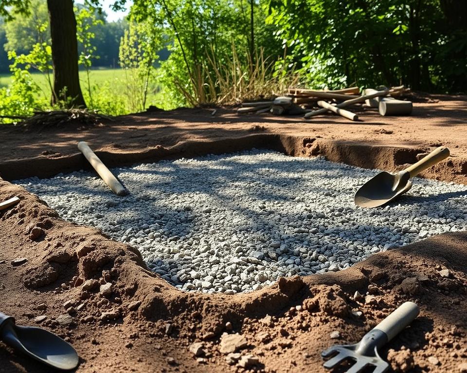 Site Preparation for Shed Base Site Preparation for Shed Base