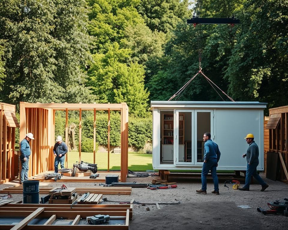 garden room build time comparison