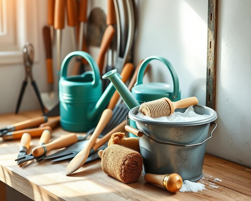 garden tool maintenance cleaning preparation