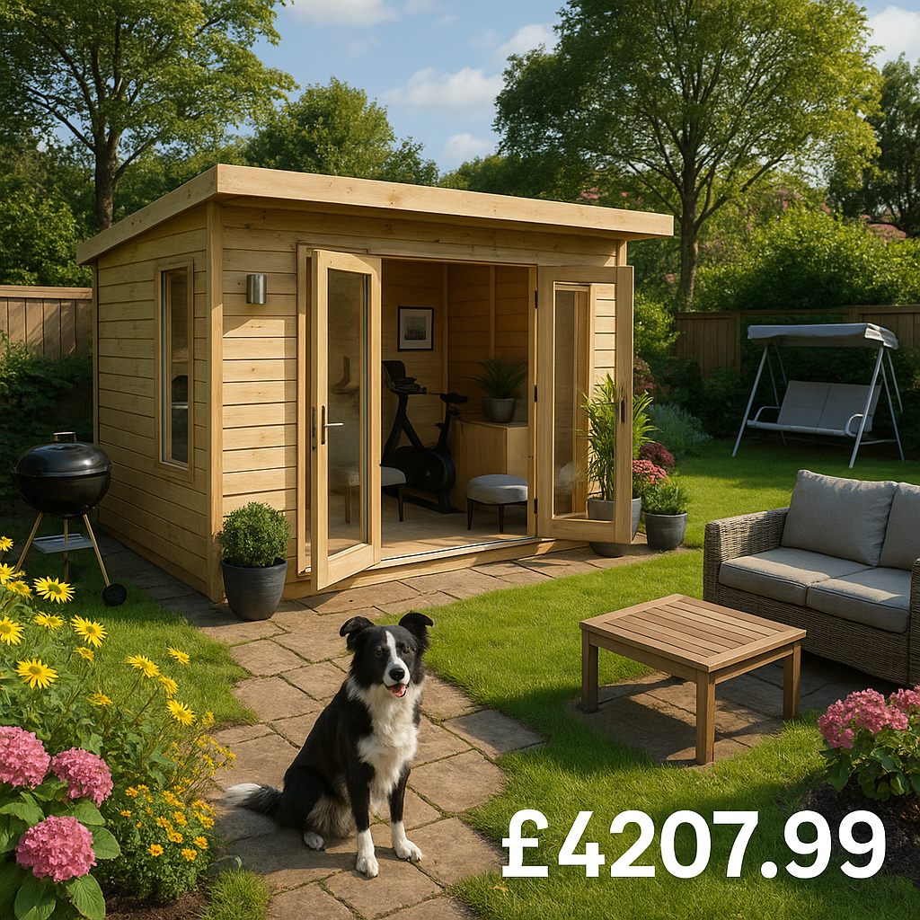 Garden Gym Room - 12'x8' Tiger Garden Studio - 0% Finance - Buy Now Pay Later - Tiger Sheds