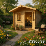 Garden Office - 10'x12' The Caspian 28mm Log Cabin - 0% Finance - Buy Now Pay Later - Tiger Sheds