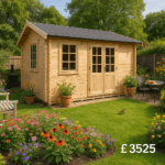 Garden Office - 12'x10' Martel Log Cabin - 44mm Garden Log Cabins - 0% Finance - Buy Now Pay Later - Tiger Sheds
