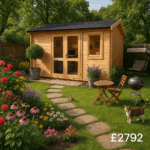 Garden Office - 12'x10' The Sabre 28mm Log Cabin - 0% Finance - Buy Now Pay Later - Tiger Sheds