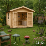 Garden Office - 12'x12' Kipling Log Cabin - Quality Garden Log Cabins - 0% Finance - Buy Now Pay Later - Tiger Sheds