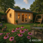 Garden Office - 14'x12' The Delta 44mm Log Cabin - 0% Finance - Buy Now Pay Later - Tiger Sheds