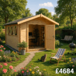Garden Office - 14'x14' Rayner Log Cabin - Workshop Log Cabins - 0% Finance - Buy Now Pay Later - Tiger Sheds