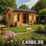 Garden Office - 16'x10' The Delta 44mm Log Cabin - 0% Finance - Buy Now Pay Later - Tiger Sheds