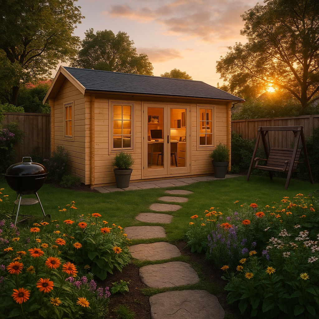 Garden Office - 16'x12' The Delta 44mm Log Cabin - 0% Finance - Buy Now Pay Later - Tiger Sheds