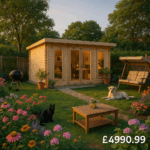 Garden Office - 18'x10' The Procas 44mm Log Cabin - 0% Finance - Buy Now Pay Later - Tiger Sheds
