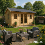 Garden Office - 18'x12' The Delta 44mm Log Cabin - 0% Finance - Buy Now Pay Later - Tiger Sheds