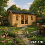 Garden Office - 20'x12' The Delta 44mm Log Cabin - 0% Finance - Buy Now Pay Later - Tiger Sheds