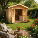 Garden Office - 8'x8' Kipling Log Cabin - Quality Garden Log Cabins - 0% Finance - Buy Now Pay Later - Tiger Sheds