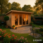 Garden Office & Garden Gym Room - 14'x10' The Clara 44mm Log Cabin - 0% Finance - Buy Now Pay Later - Tiger Sheds