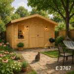 Garden Office & Garden Gym Room - 14'x14' The Javan 28mm Log Cabin - 0% Finance - Buy Now Pay Later - Tiger Sheds
