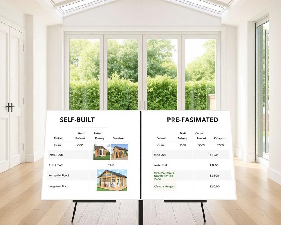 is it cheaper to build or buy a garden room?