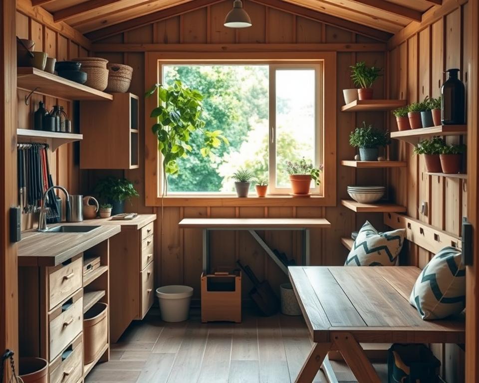 space-saving furniture for garden sheds