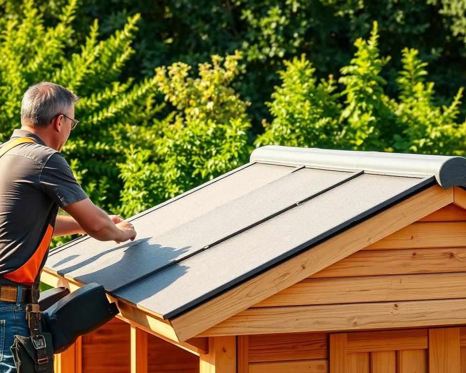 waterproof shed roof installation