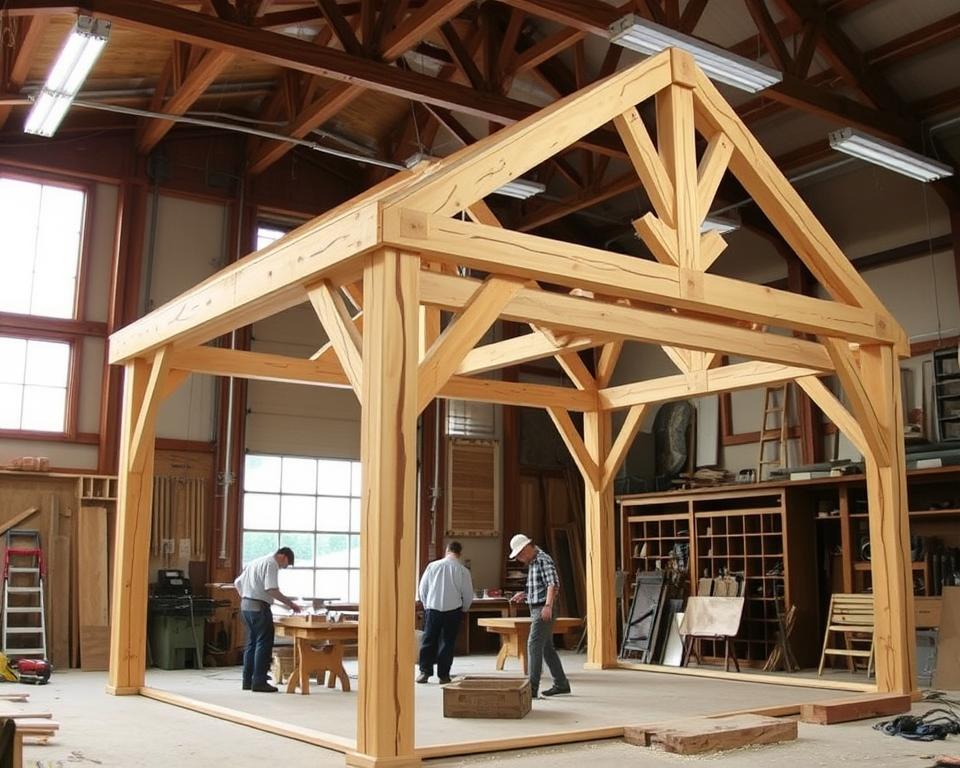 workshop frame construction timber structure