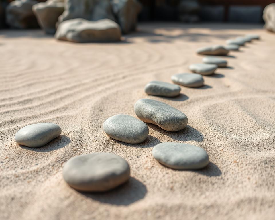zen garden stone arrangement preparation