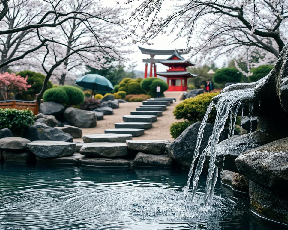 Cascading water symbols