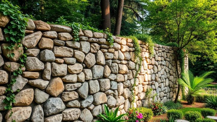 Enhance Your Garden with Natural Stone Wall