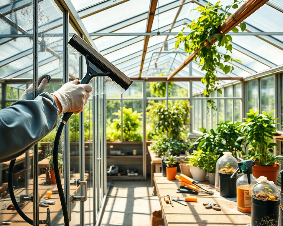 cleaning greenhouse glass cleaning greenhouse glass