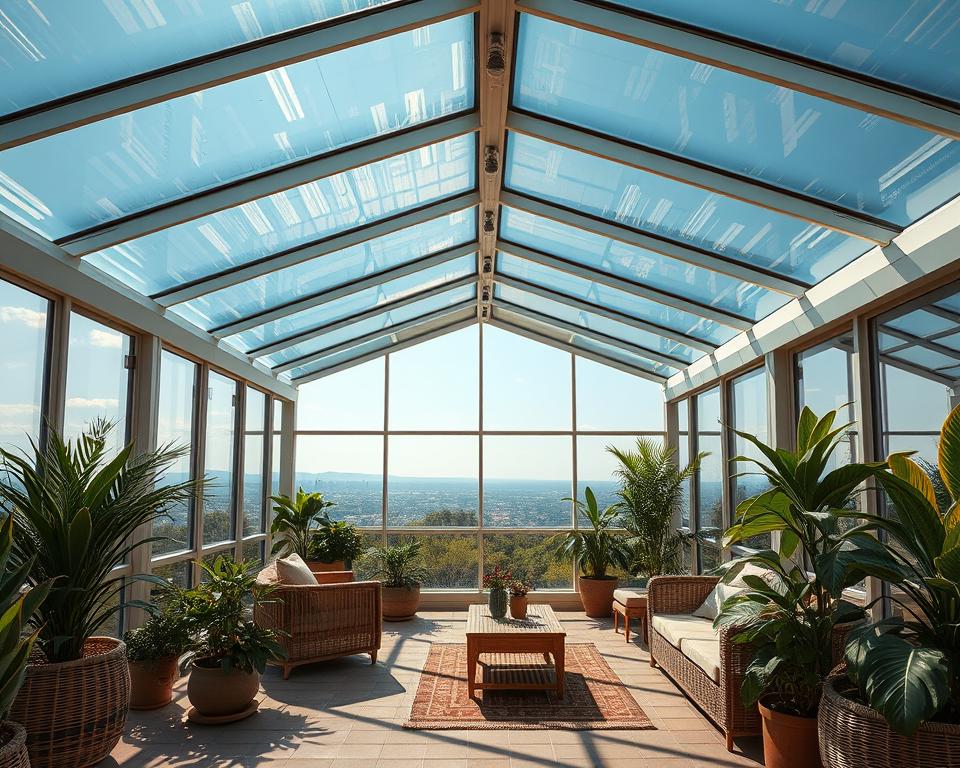 glass roof terrace
