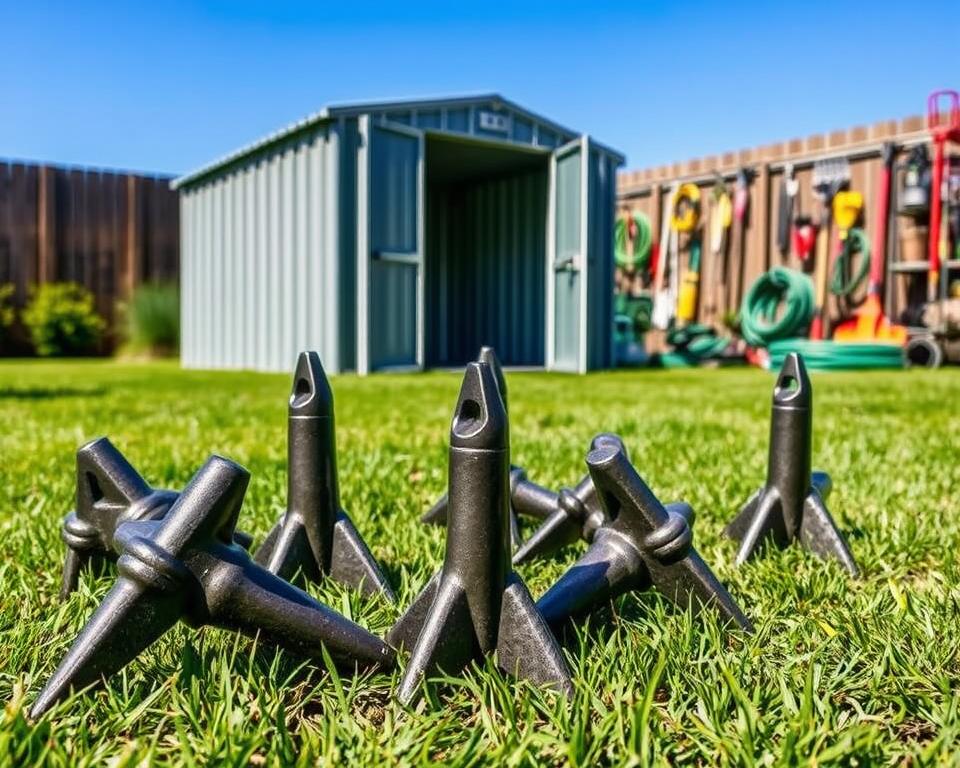 ground anchors shed