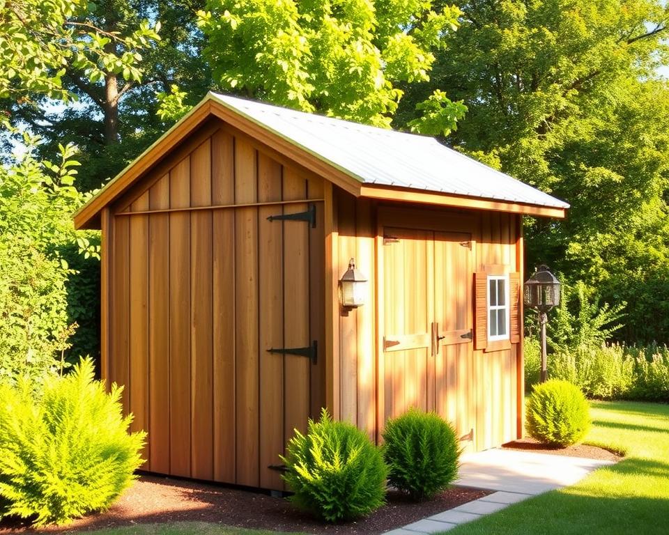 mono-pitched shed