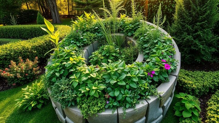 Creating or building your own herb spiral & herb snail