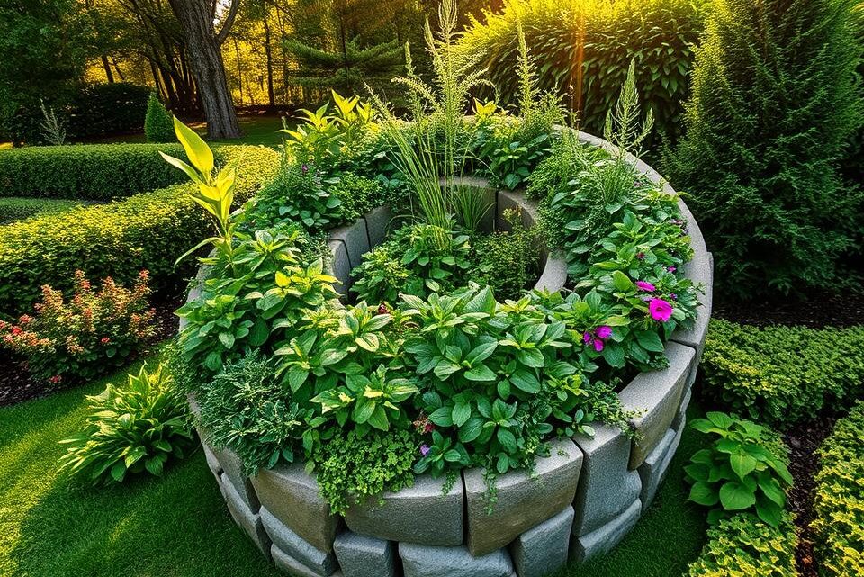 Creating or building your own herb spiral & herb snail