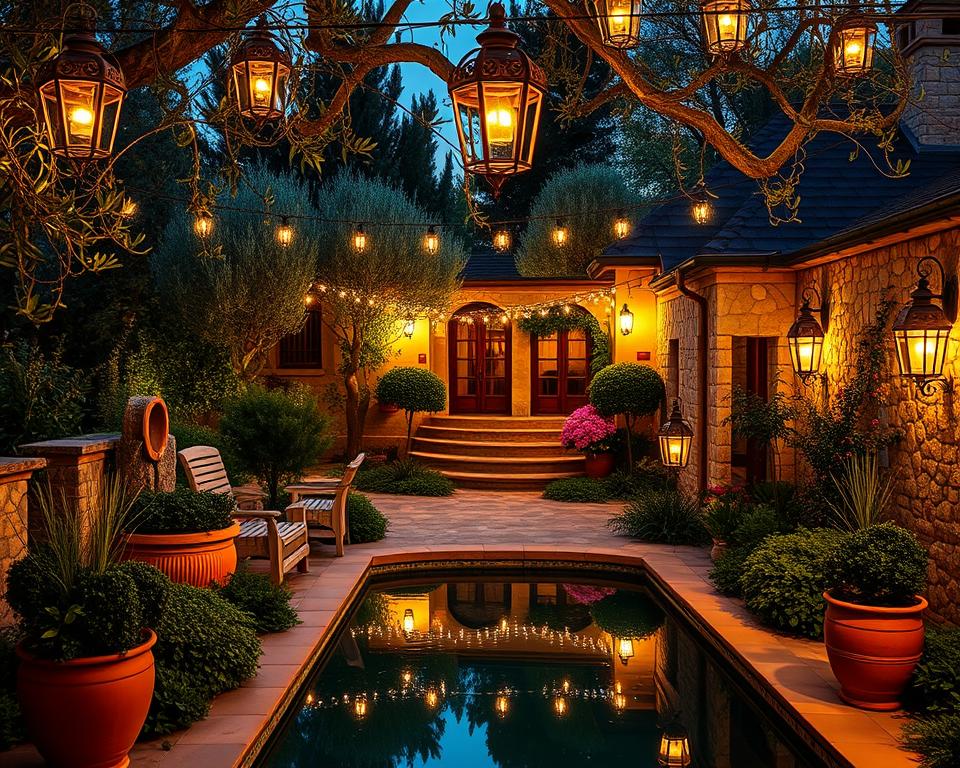 Mediterranean garden lighting Mediterranean garden lighting