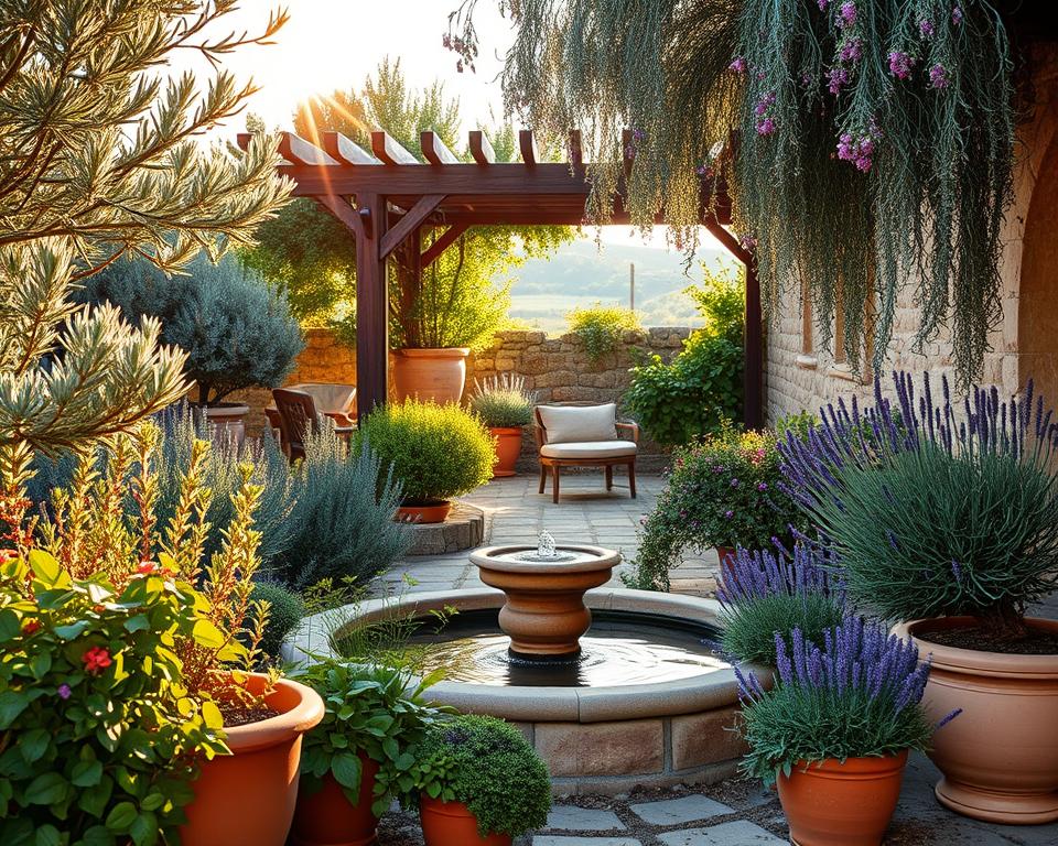 Mediterranean garden microclimate creation Mediterranean garden microclimate creation