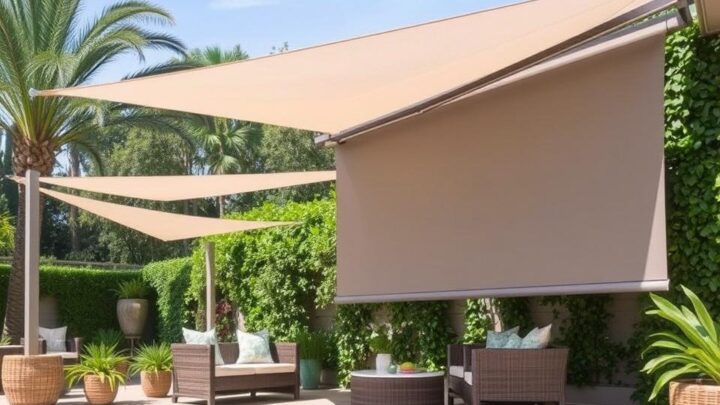 Terrace sun protection – shading your patio with shade sails & more