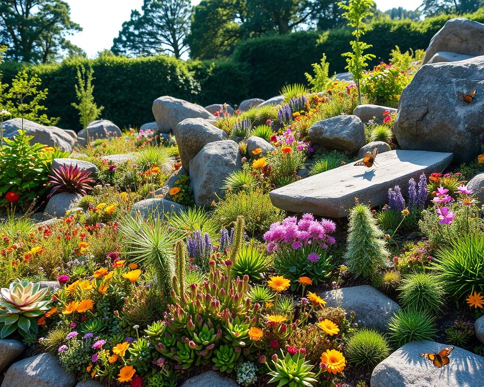 UK rock gardens supporting local wildlife