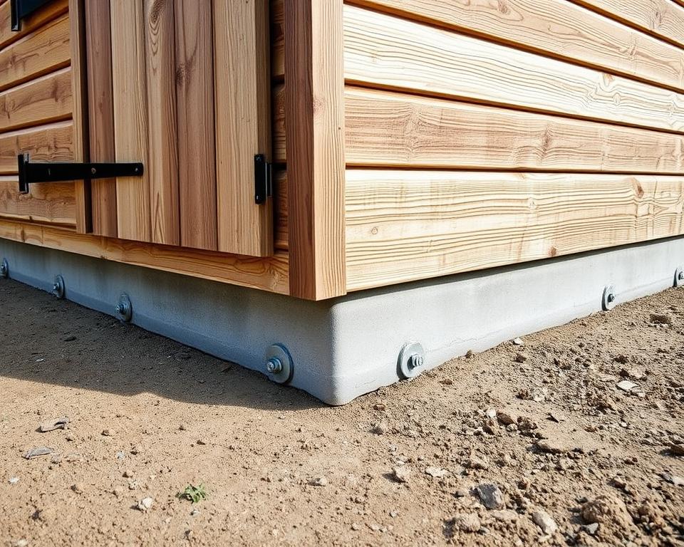 anchoring shed to foundation