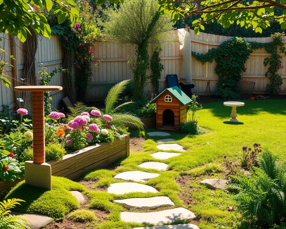 cat friendly garden area