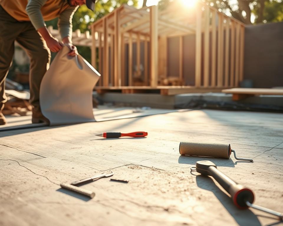 damp-proof membrane installation