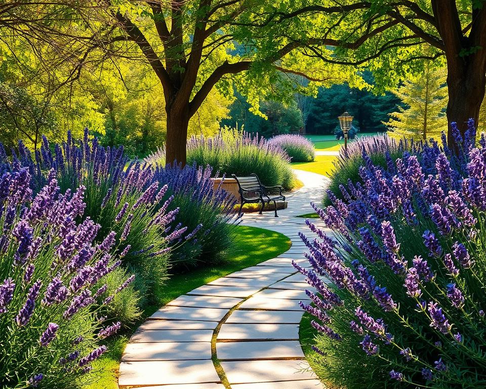garden path with scented plants