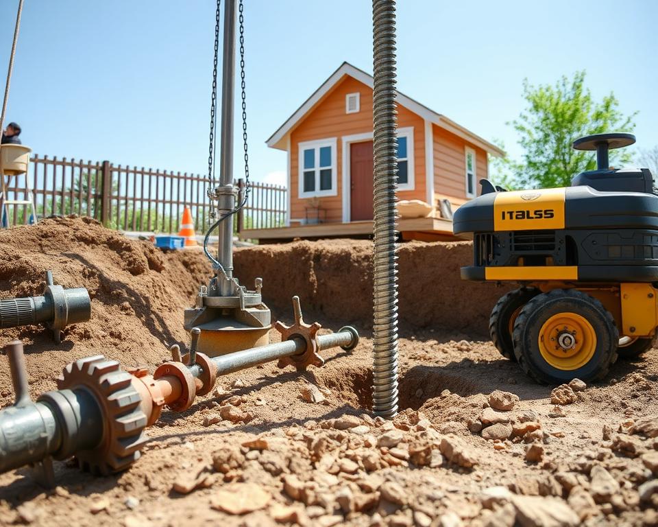 ground screws for summer house foundation