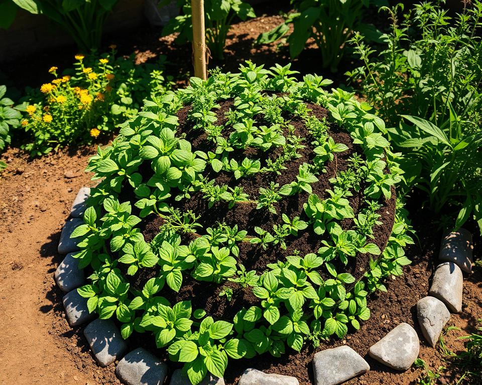 herb spiral construction