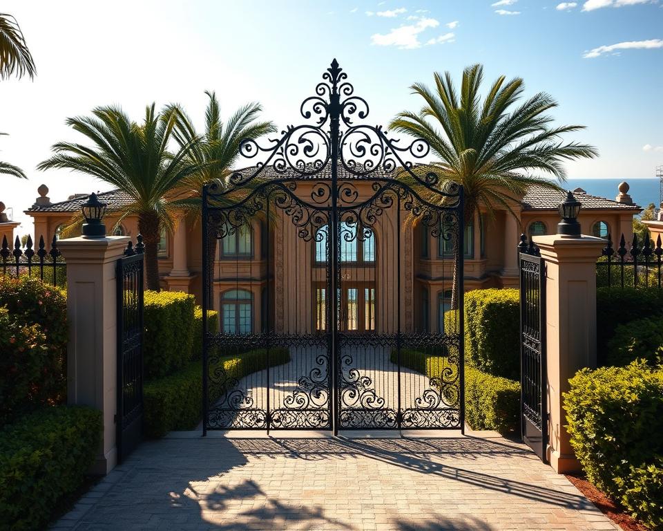 luxury summer house entrance