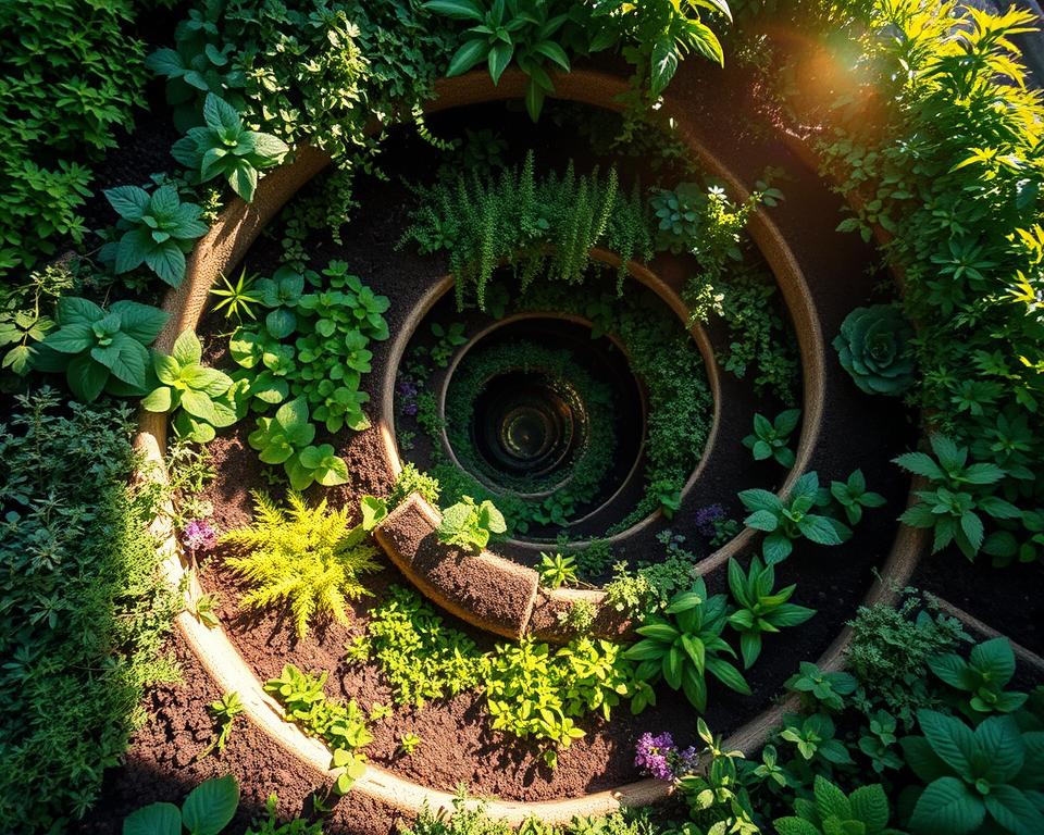 microclimates in herb spiral