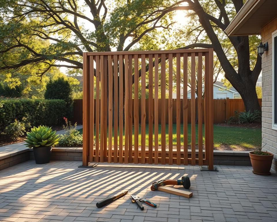 patio privacy screen installation